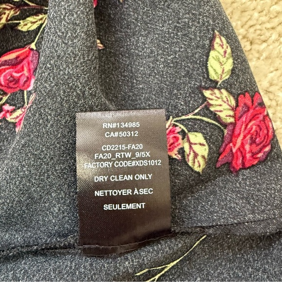 NWT For Love & Lemons Black Floral Midi Dress - Picture 8 of 8